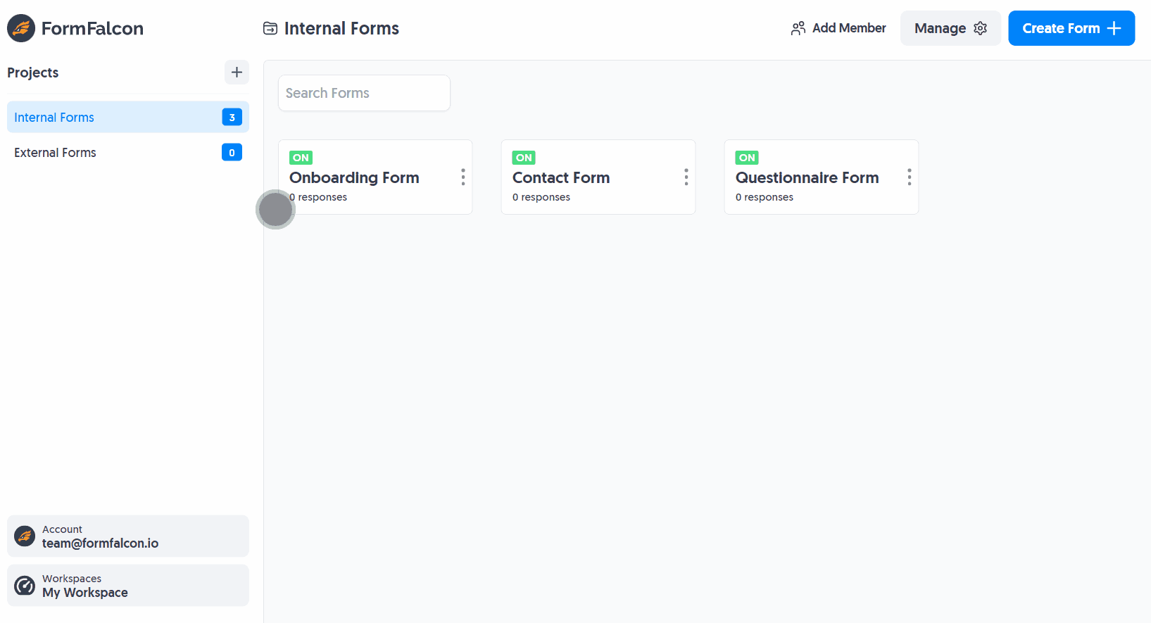 Moving forms to different Projects within Form Falcon