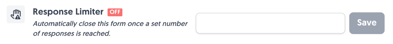 Response Limiter Setting in the Form Falcon app
