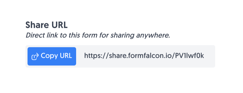 Copy Your Unique Form URL