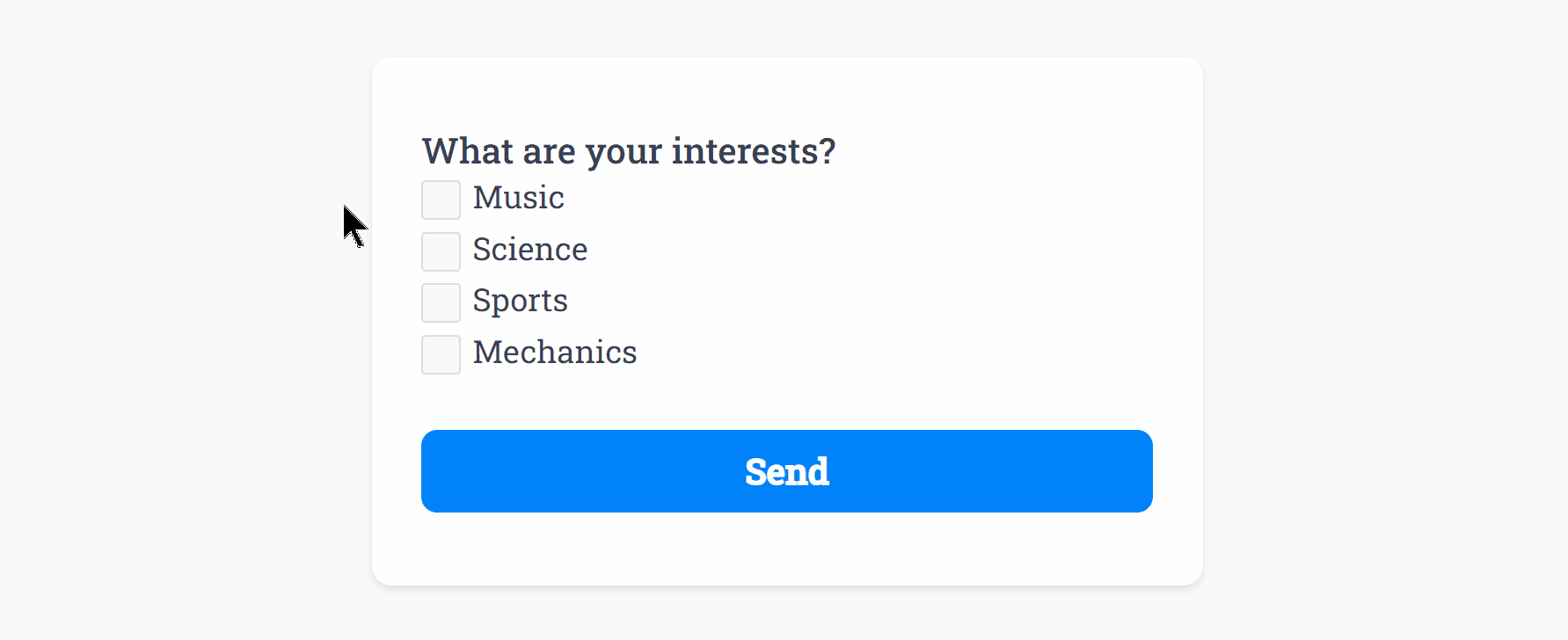 Testing the Multi-Select Field in our Form