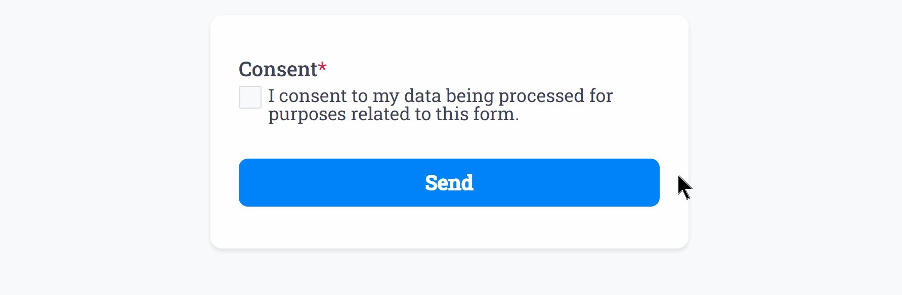 Testing the Consent Field in our Form