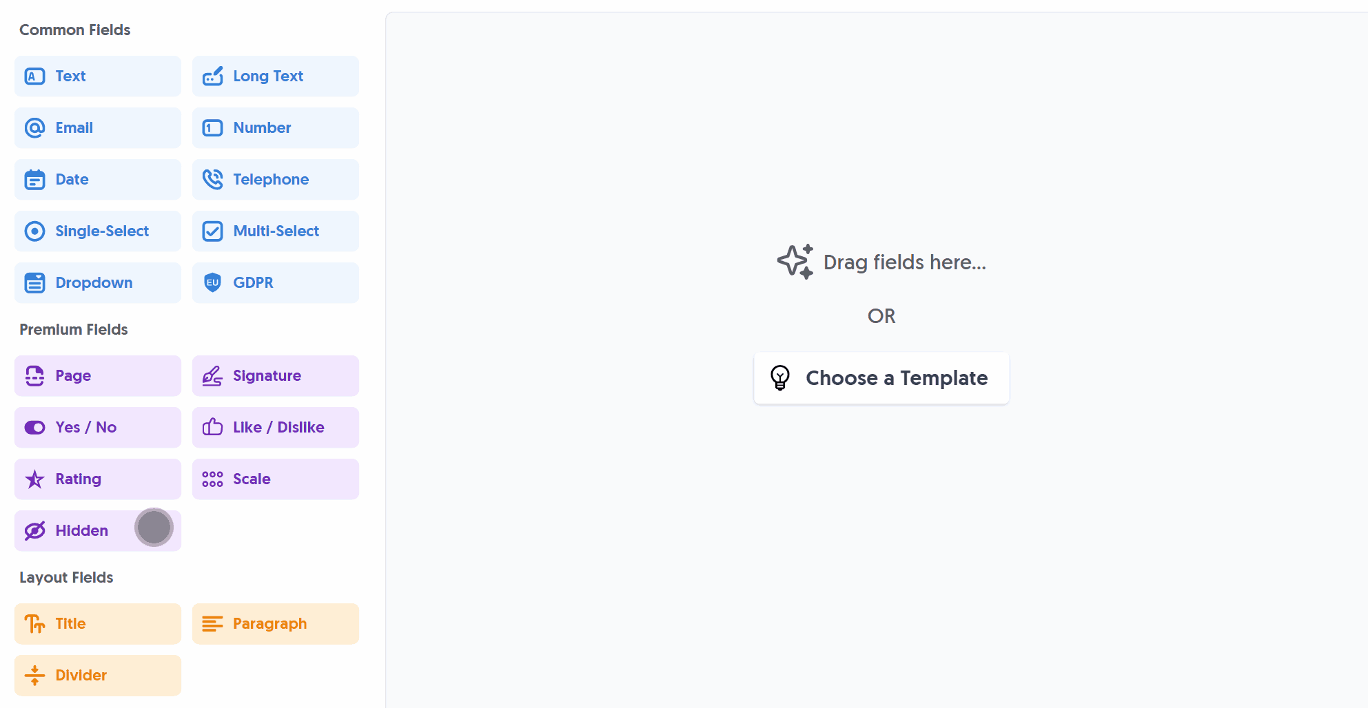 Dragging the Hidden Field into the Editor