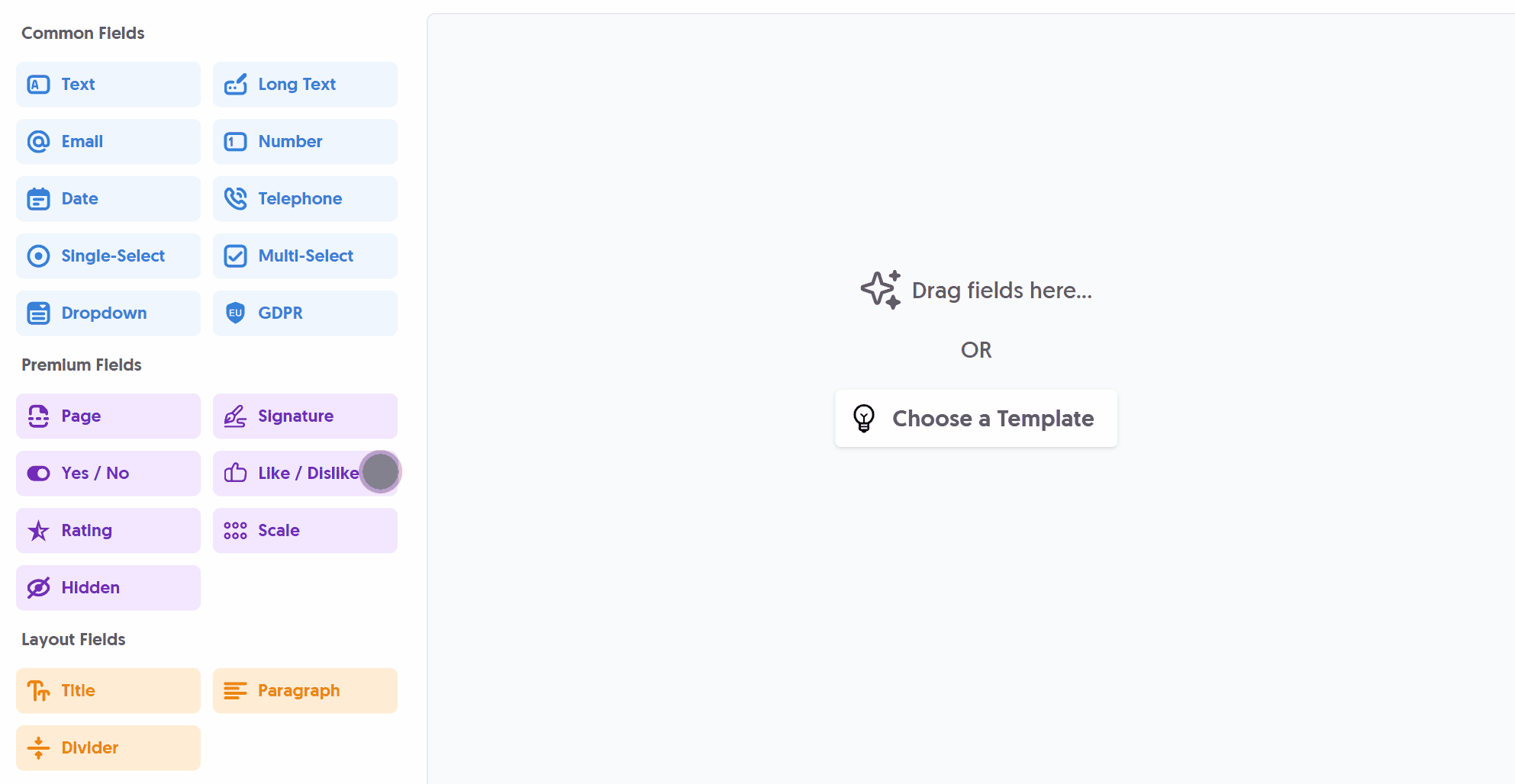 Dragging the Like/Dislike Field into the Editor