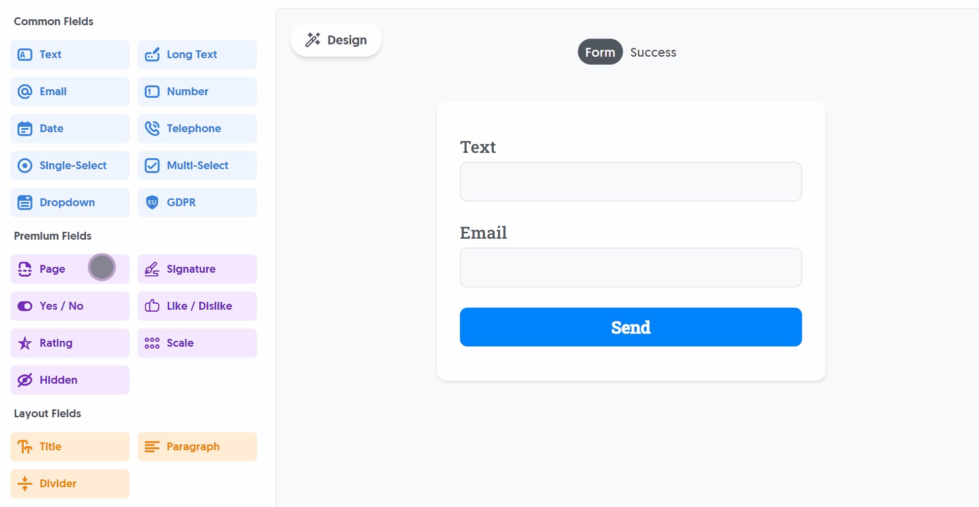 Dragging the Page Field into the Editor