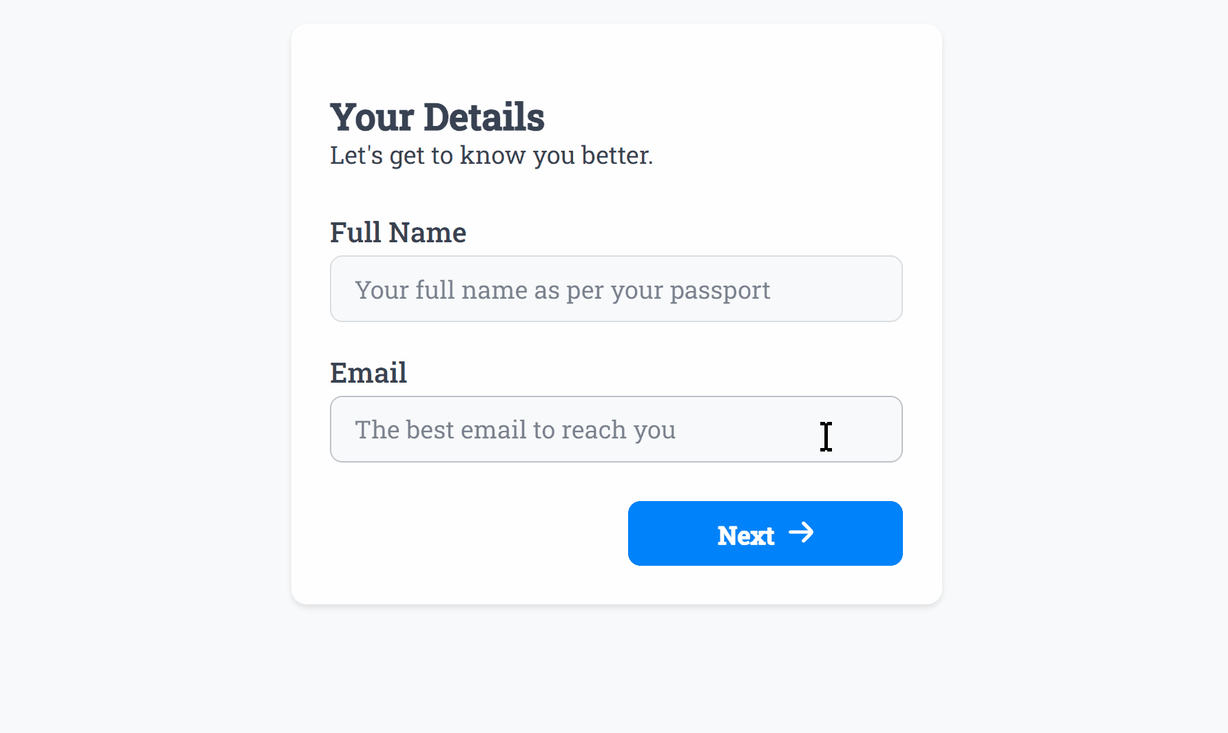 Testing the Page Field in the Form