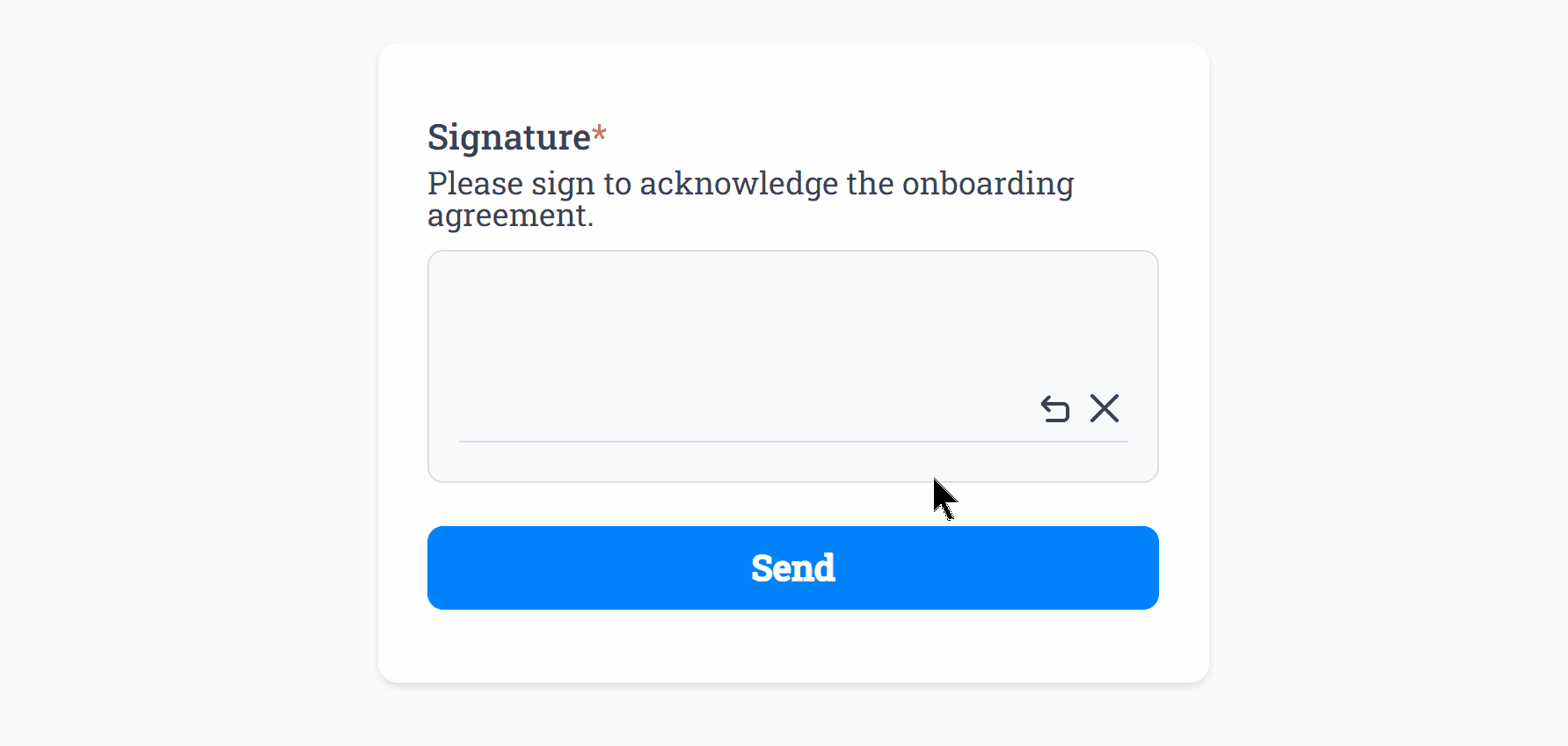 Validation Required for the Signature Field in our Form