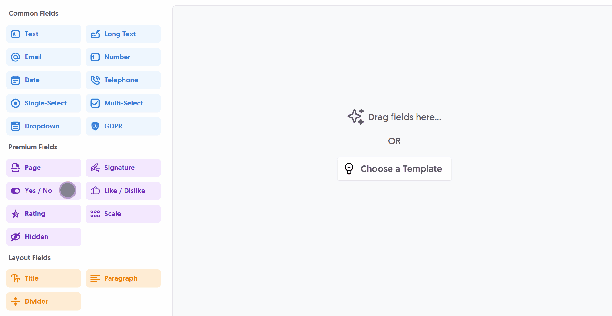 Dragging the Yes / No Field into the Editor