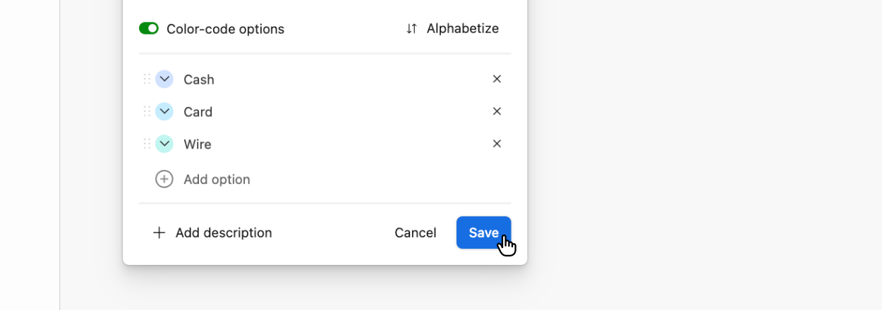 Entering data Airtable's 'Multiple select' field