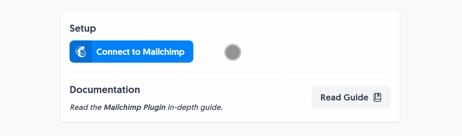 Connecting to the Mailchimp Plugin