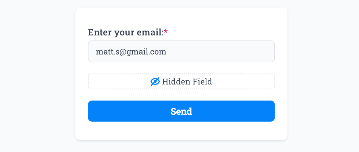 Adding Form Falcon's Hidden Field to an example form linked to Mailchimp