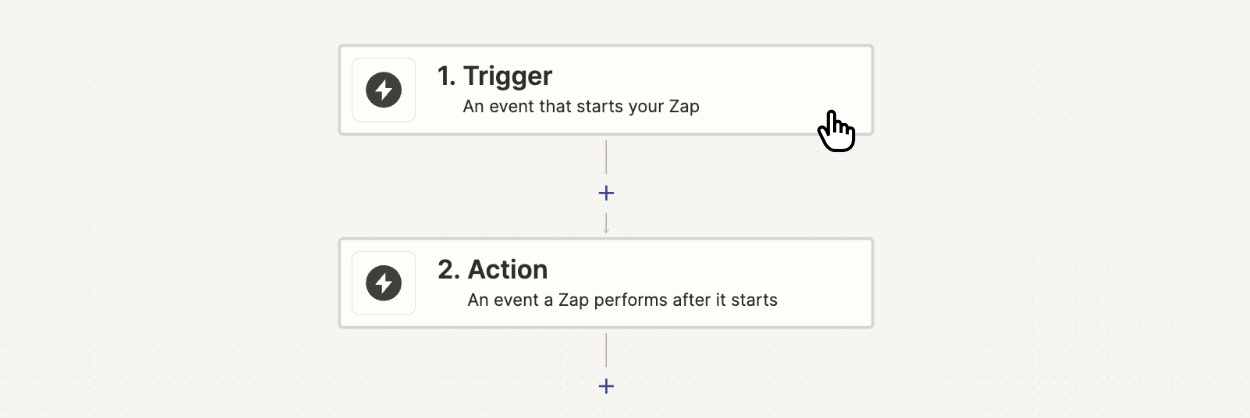 Selecting a Zap Trigger inside Zapier