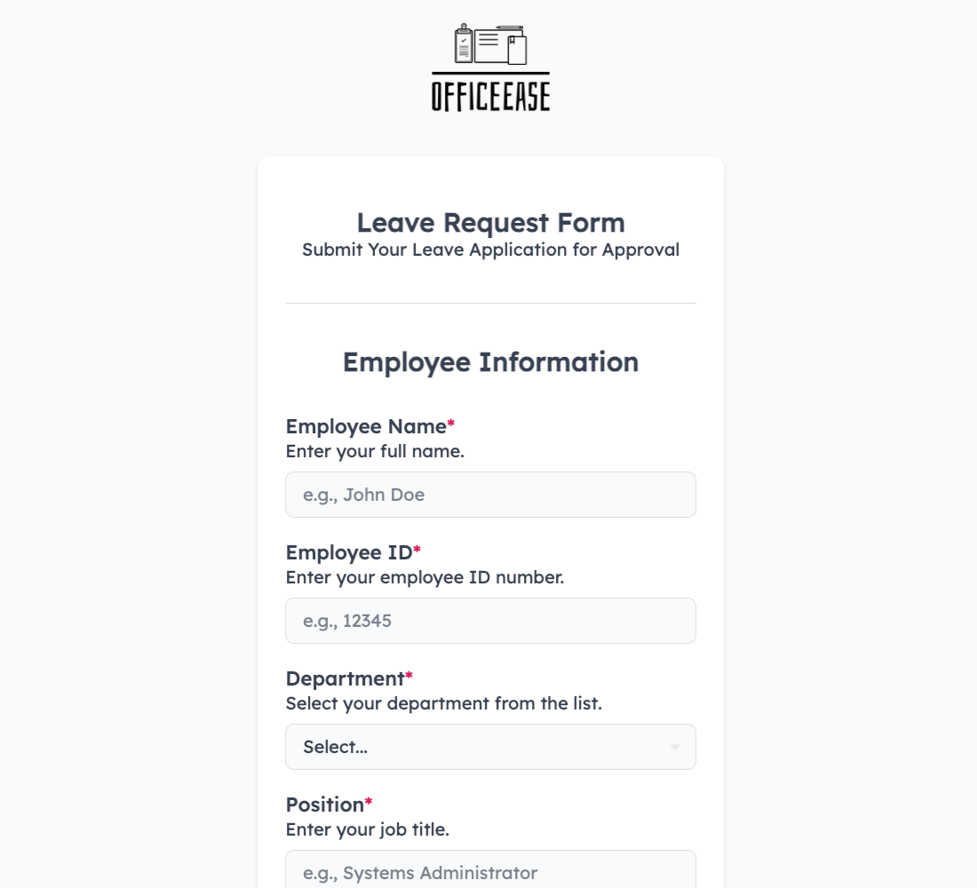 Leave Request Form