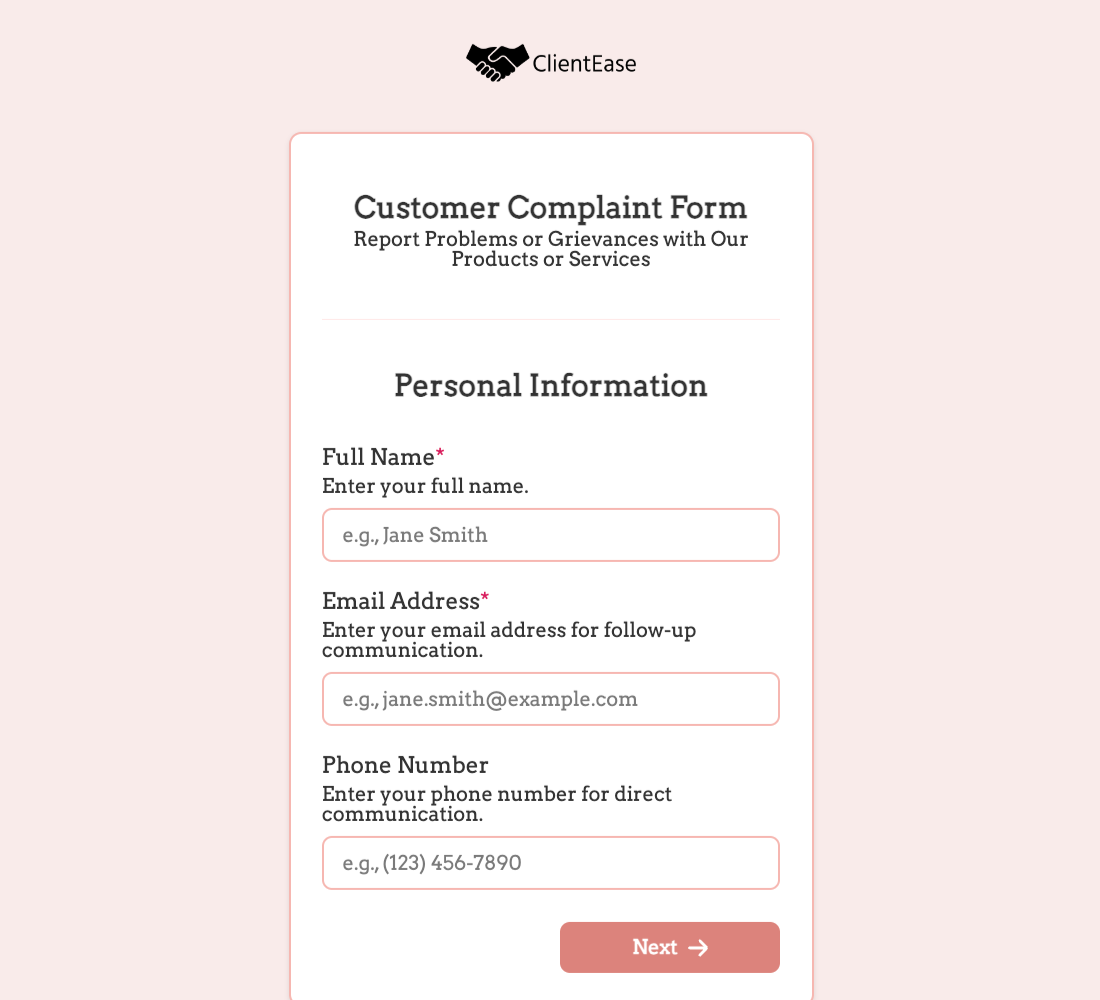 Complaint Form