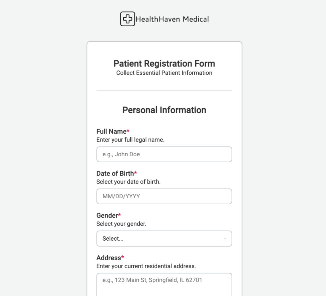 Patient Registration Form