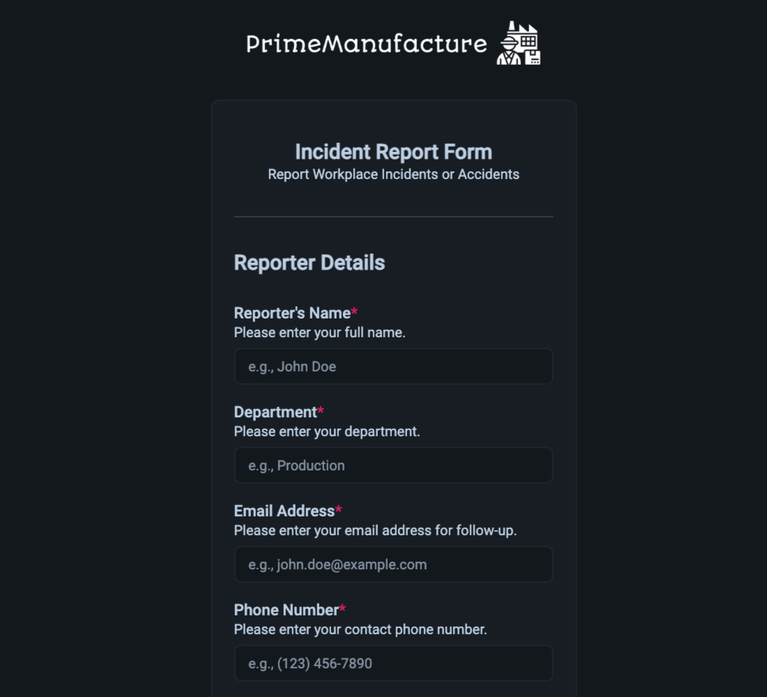 Incident Report Form