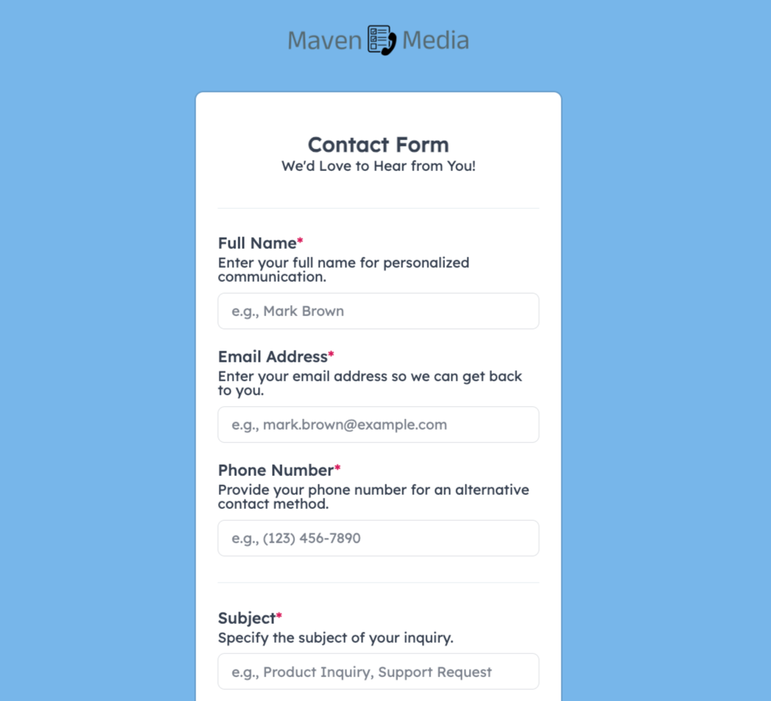 Contact Form