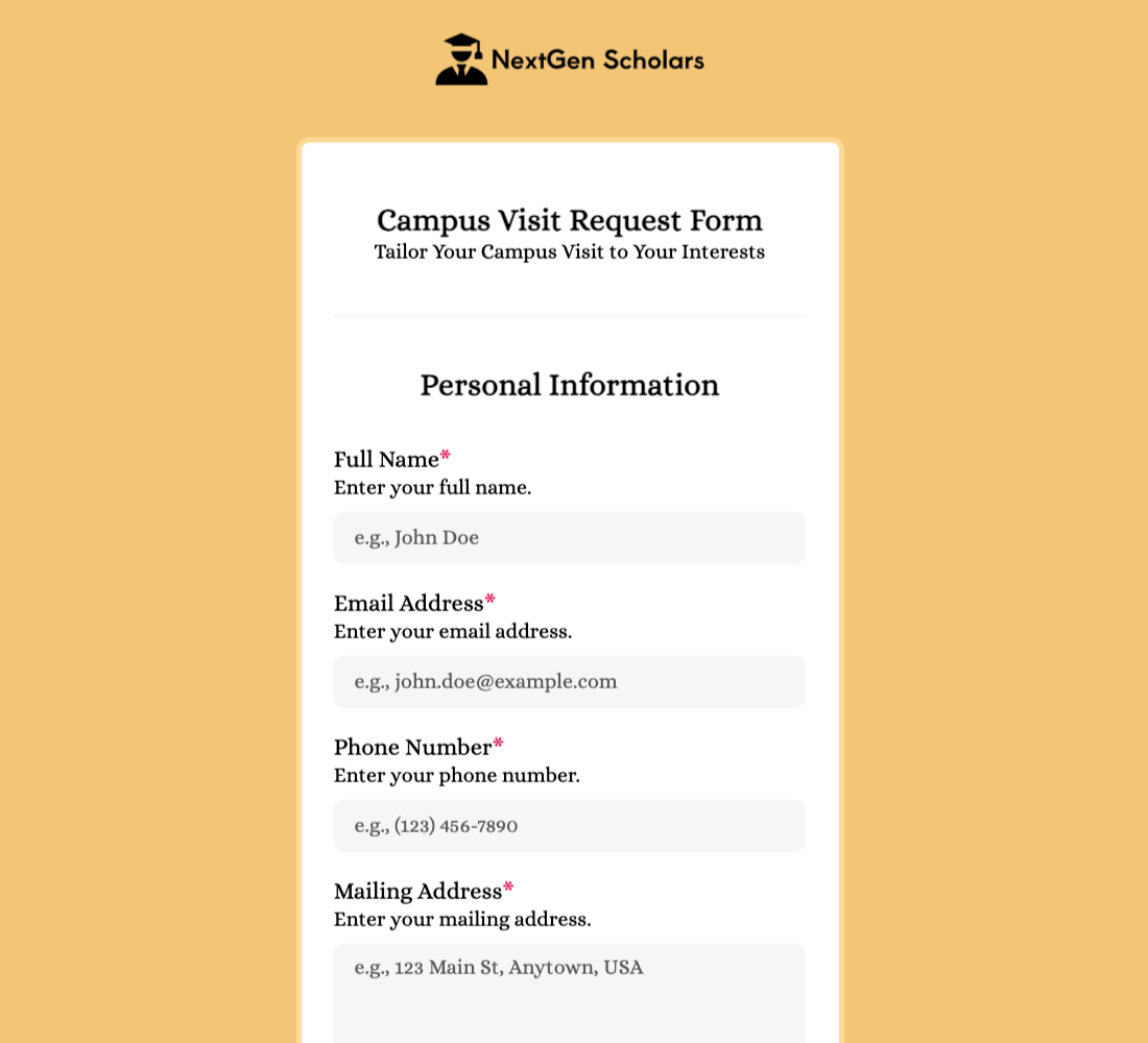 Campus Visit Form