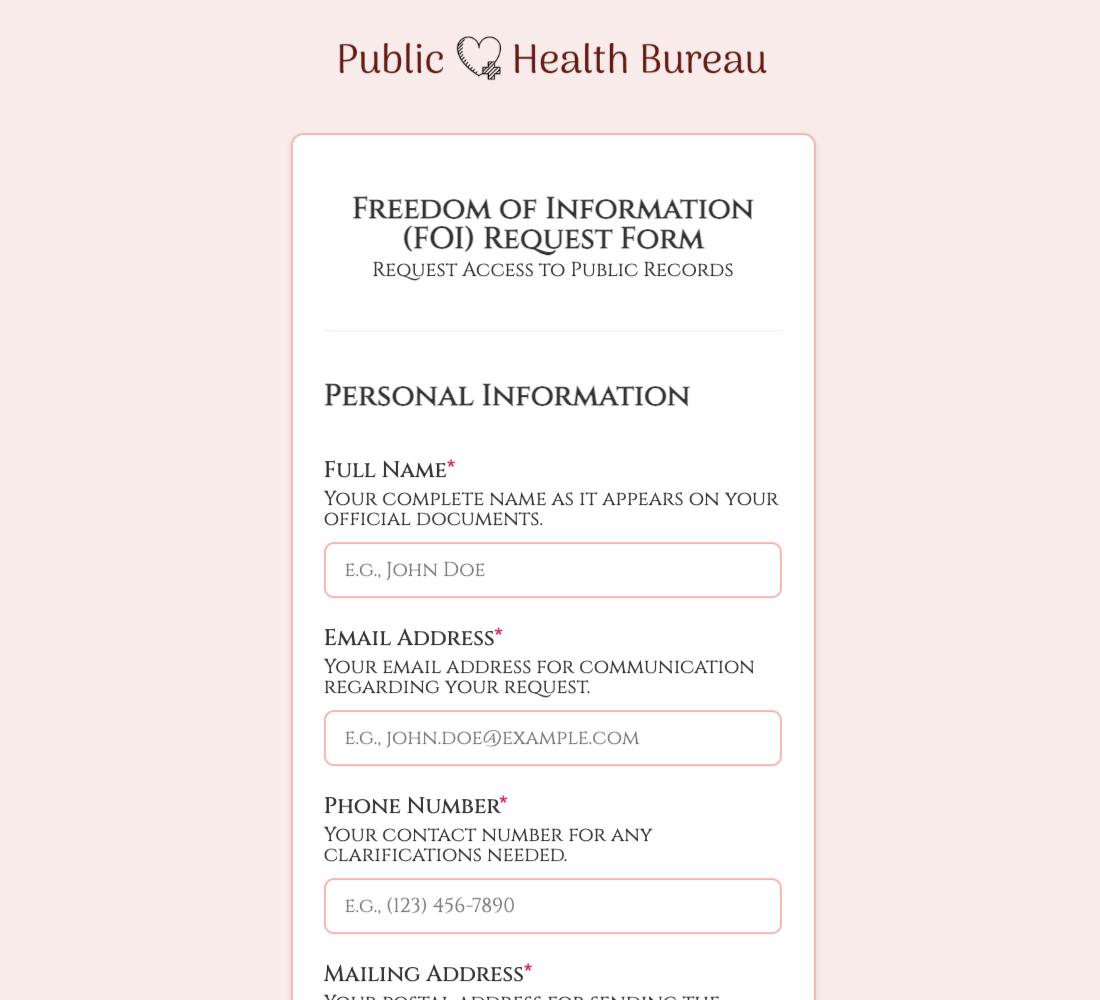 Freedom of Information (FOI) Request Form