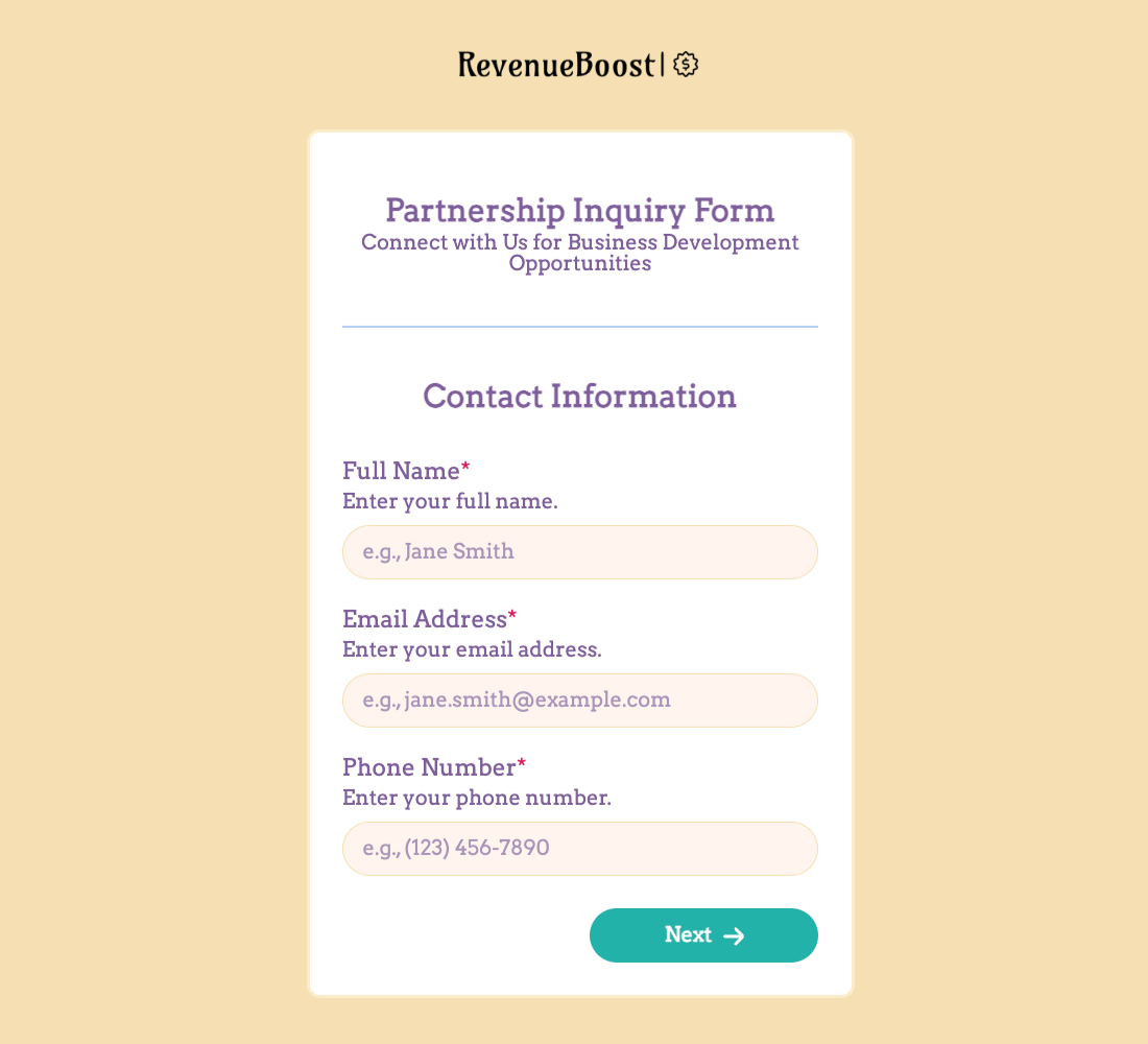 Partnership Enquiry Form