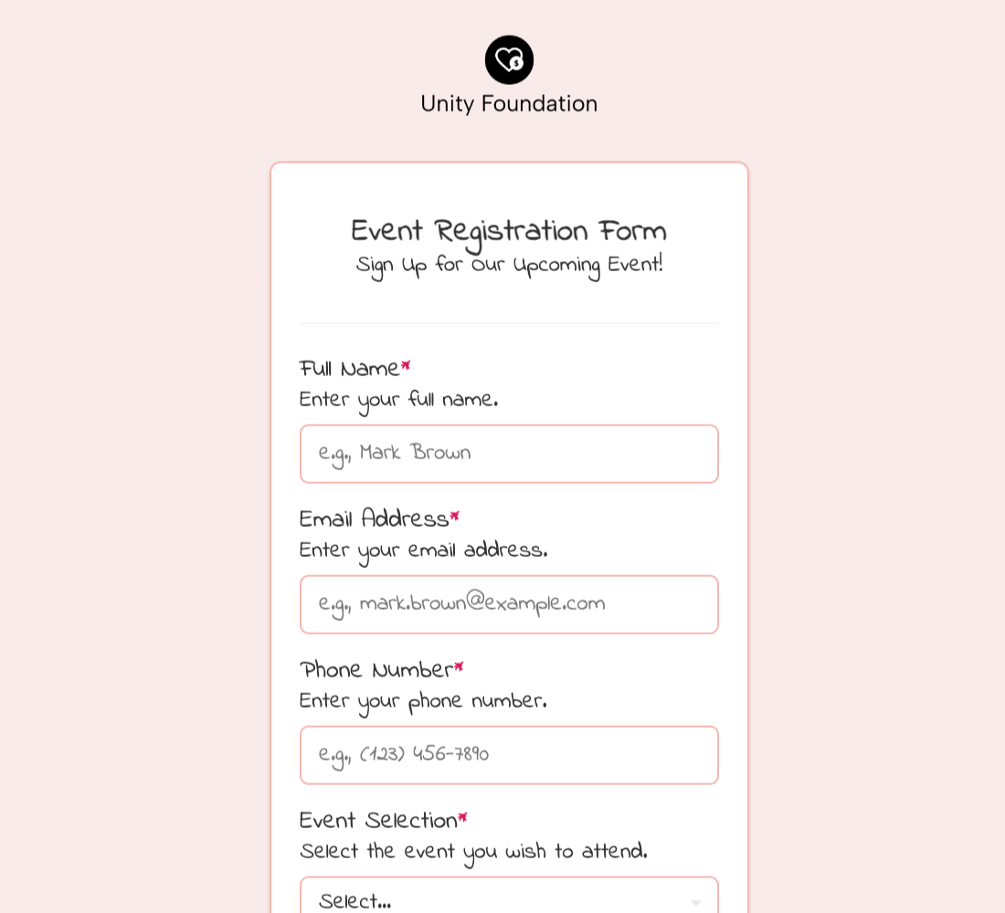 Event Registration Form