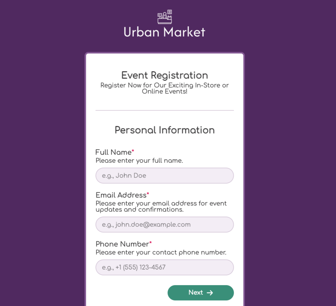 Event Registration Form