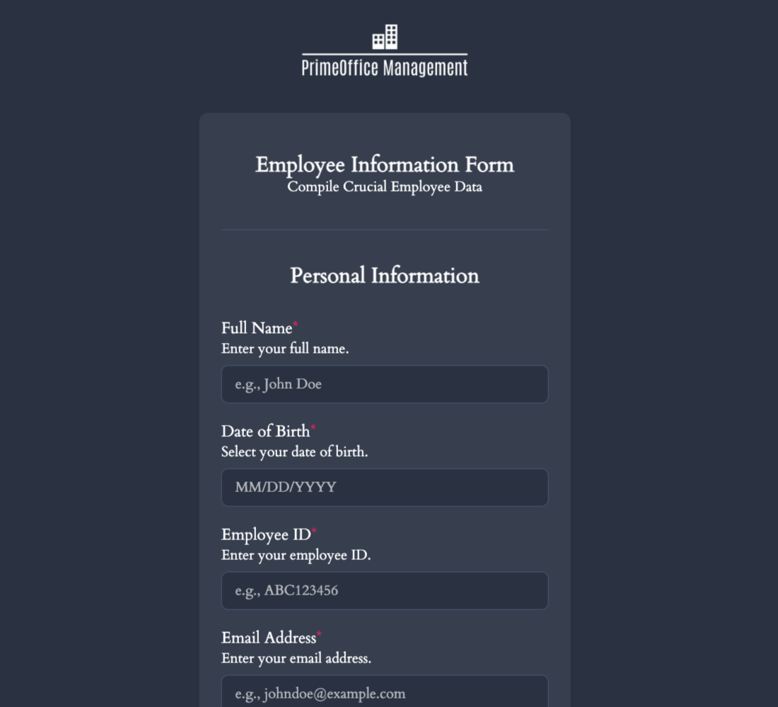 Employee Information Form