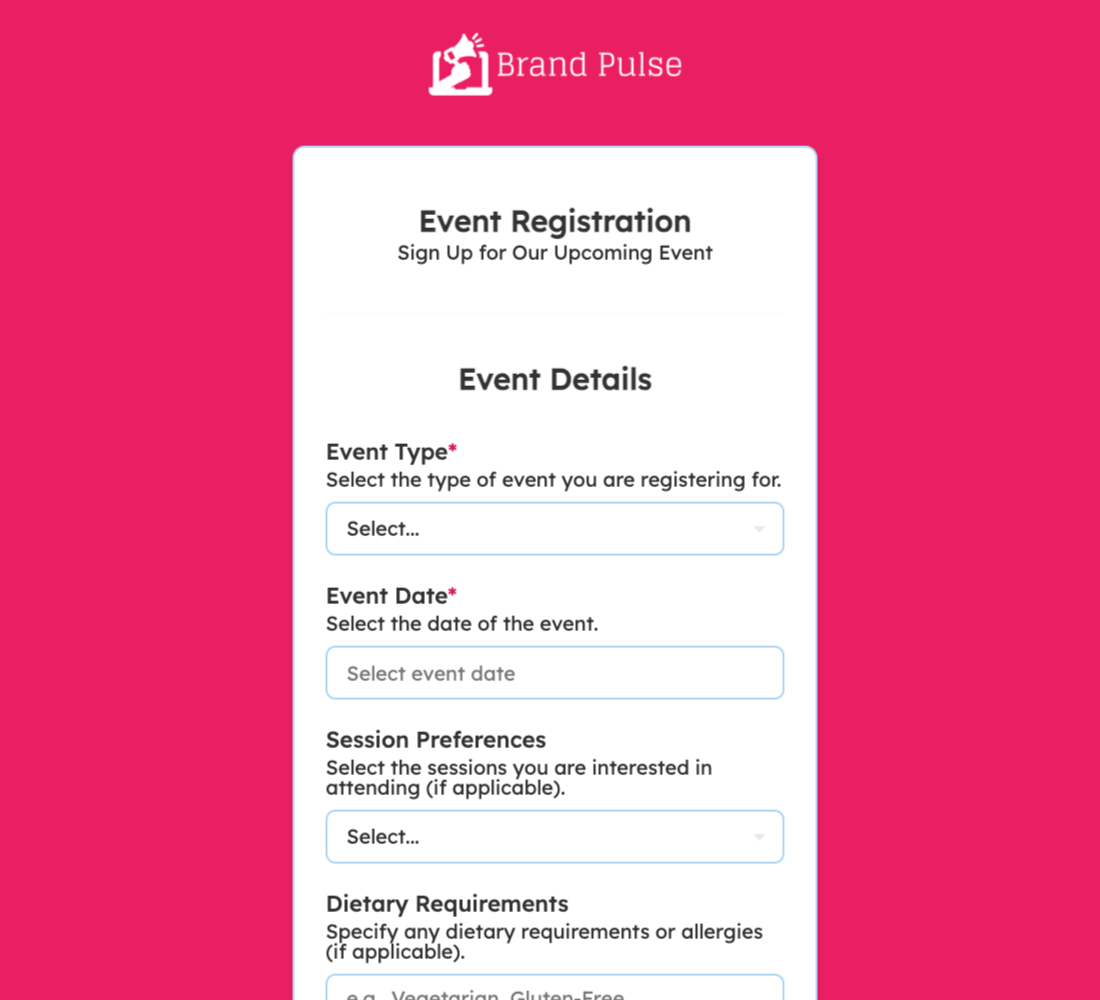 Event Registration Form